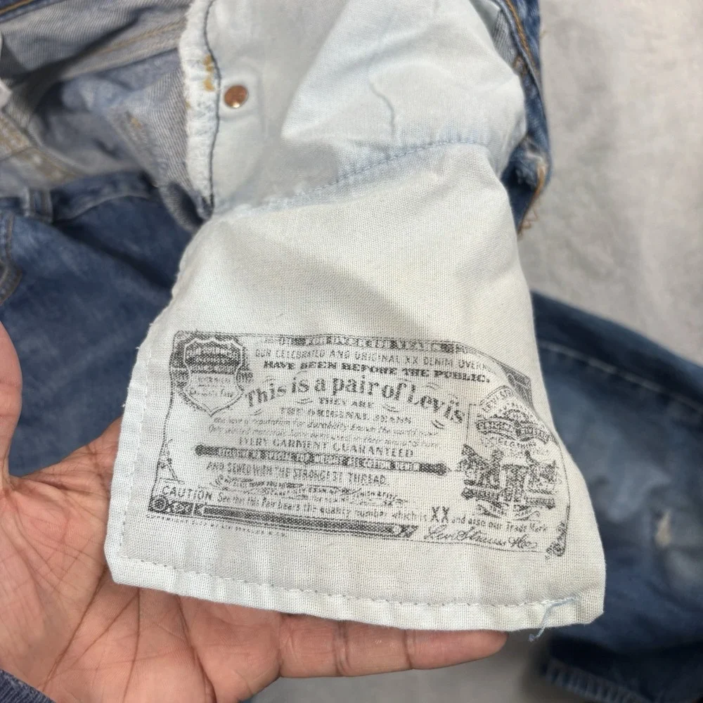 VTG‎ Levi's 501 Button Fly Blue Denim Jeans Men's Waist 34